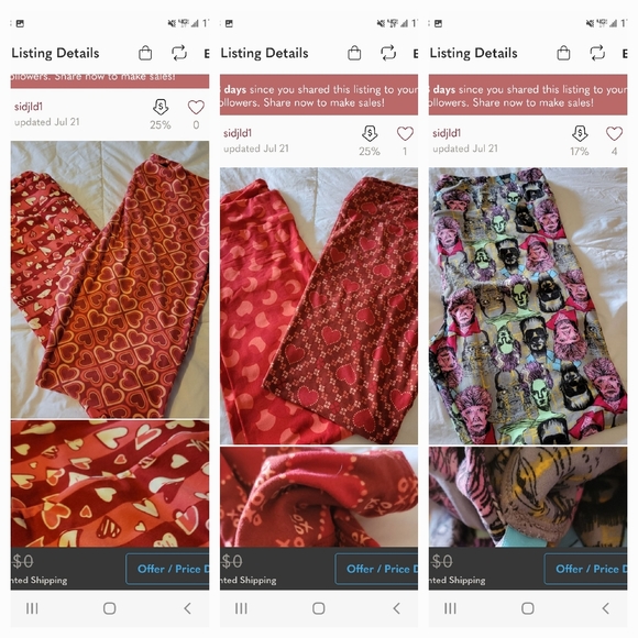 Group of LulaRoe T/C and T/C 2 leggings - Picture 1 of 1